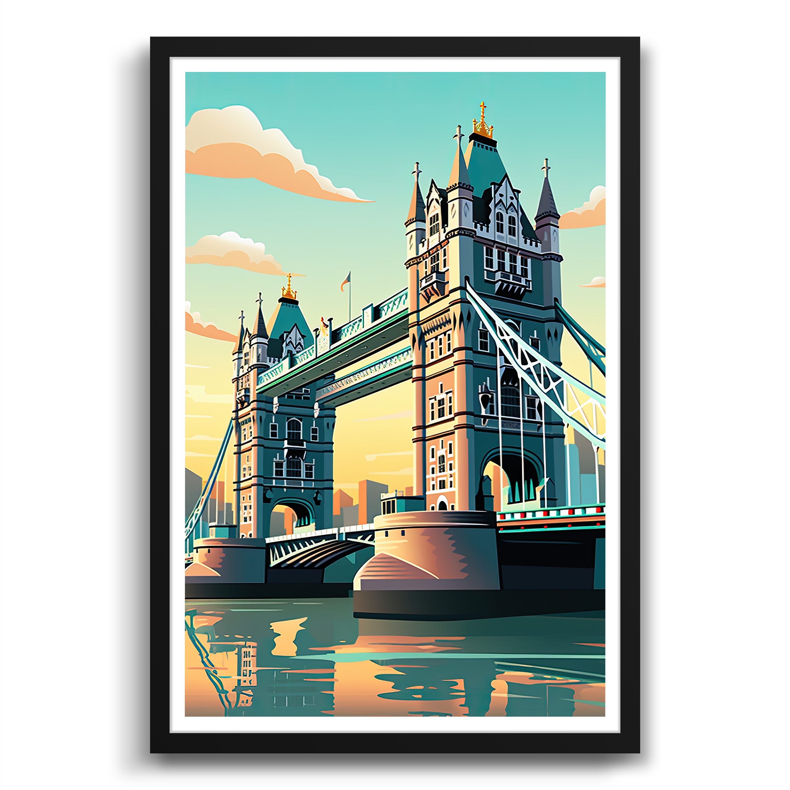 London's Iconic Crossing: Tower Bridge Poster