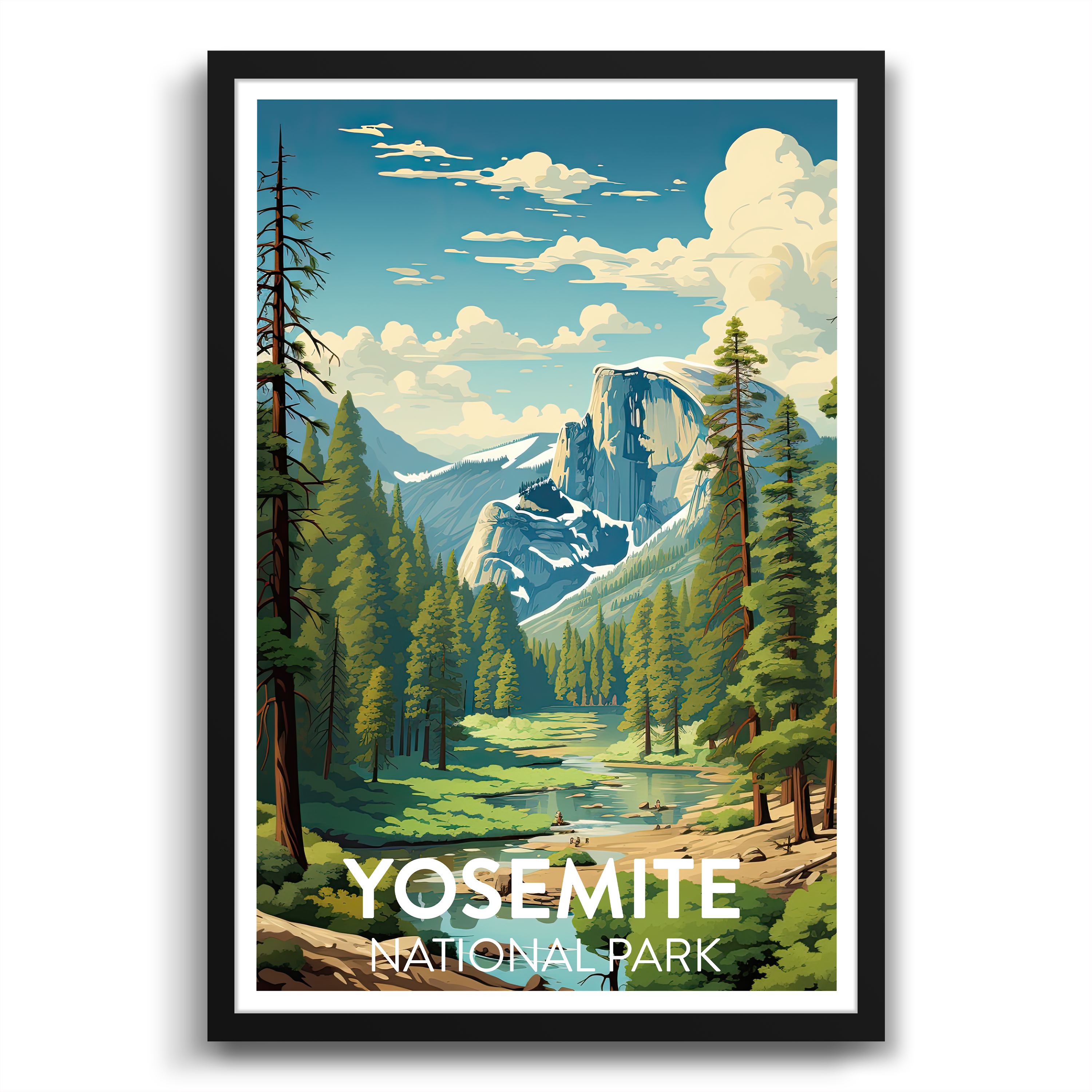 half dome at yosemite poster