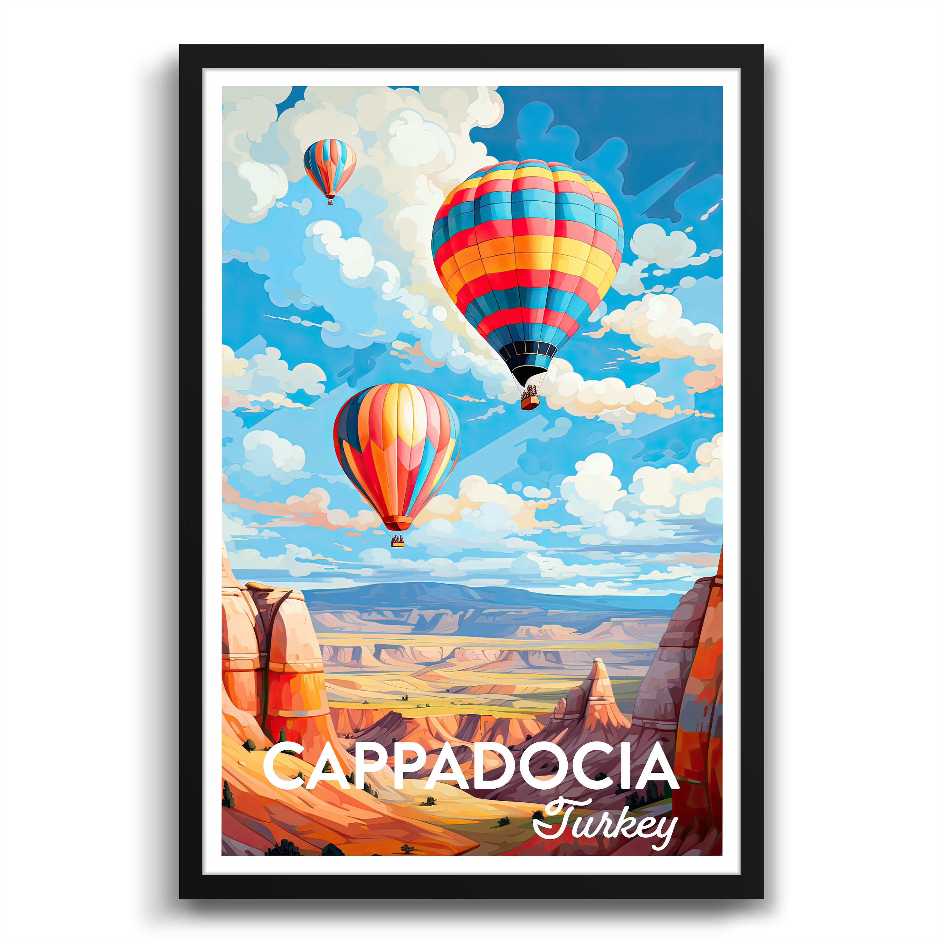 Hot Air Balloons Over Cappadocia Print