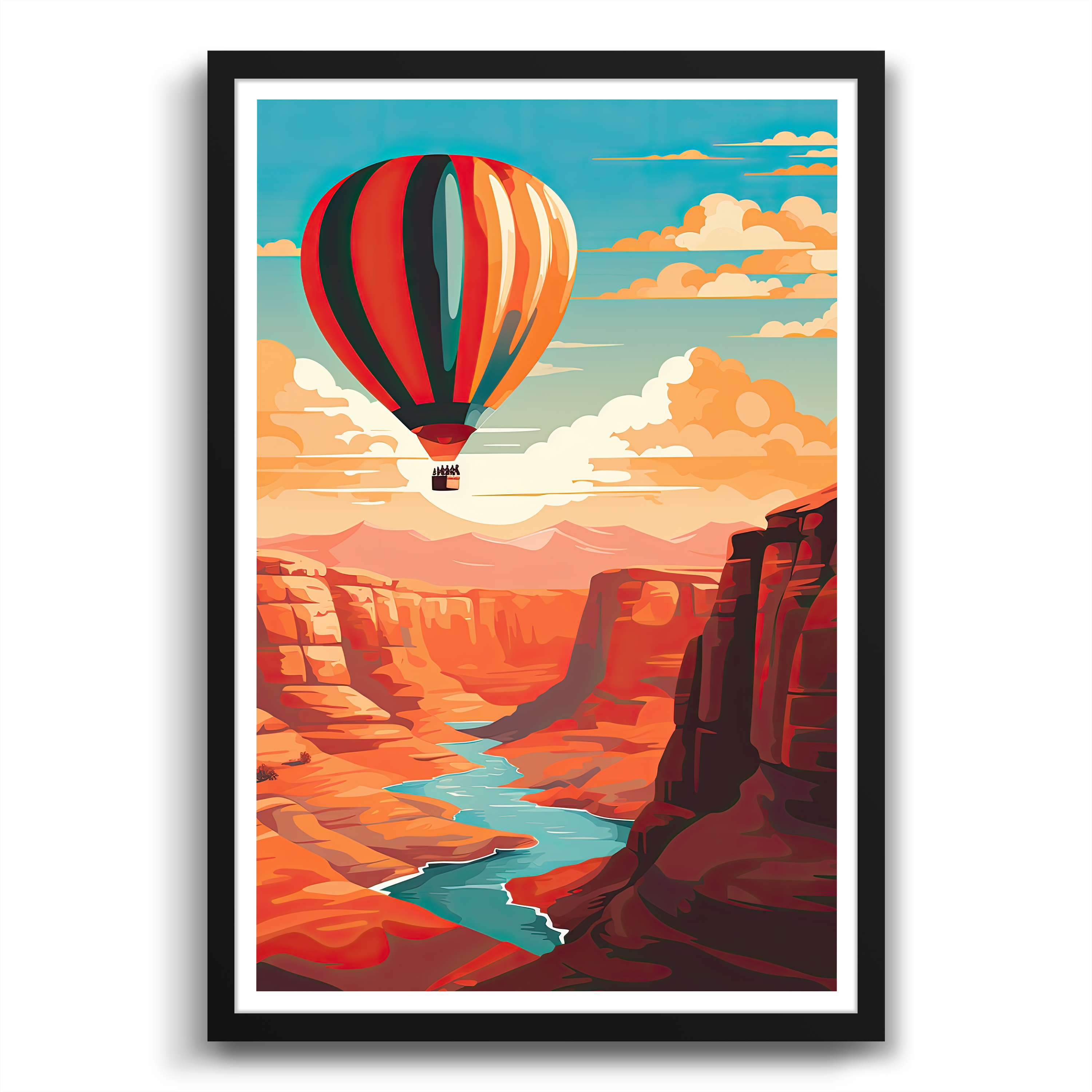 hot air ballooning grand canyon poster