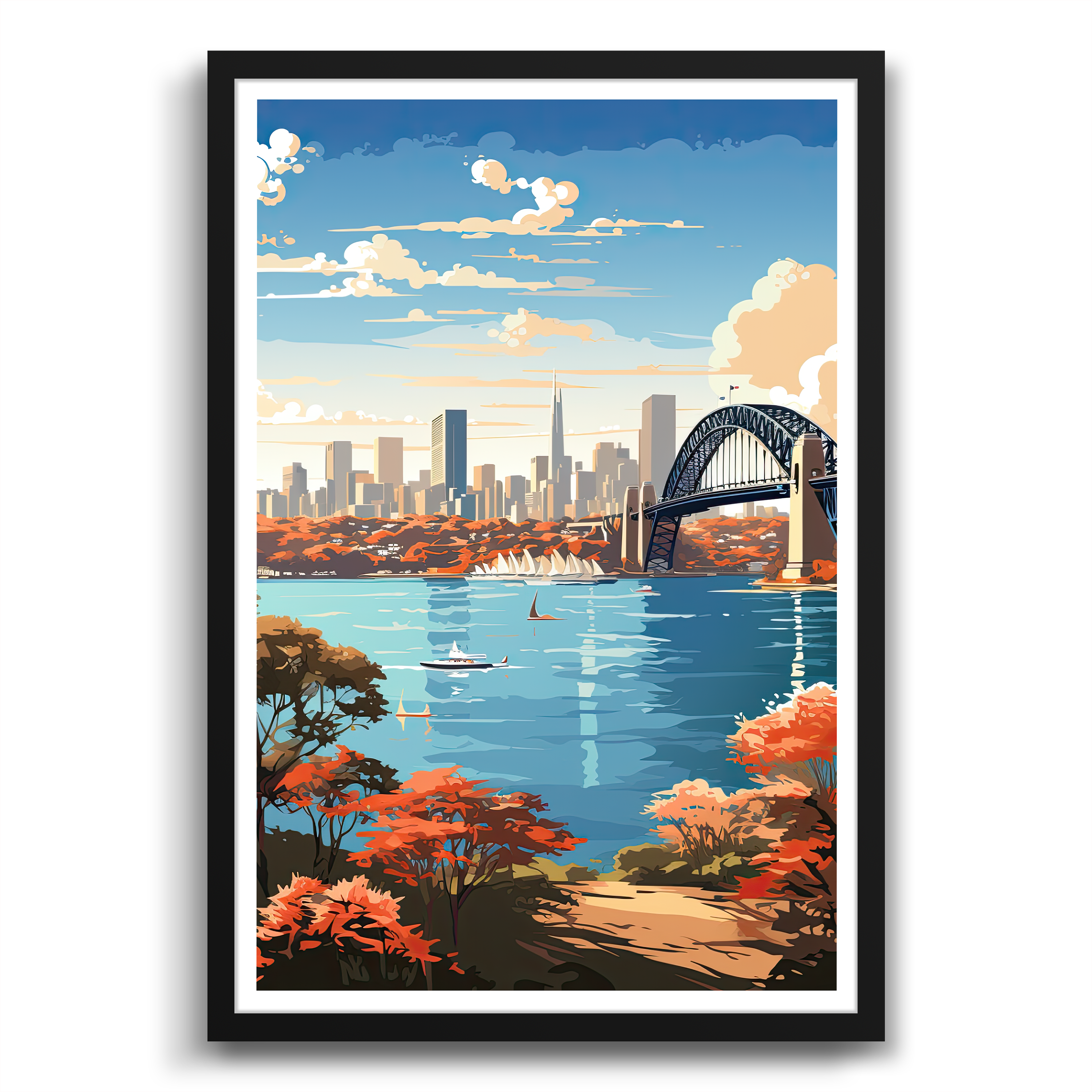 Autumn By The Sydney Harbour Bridge print