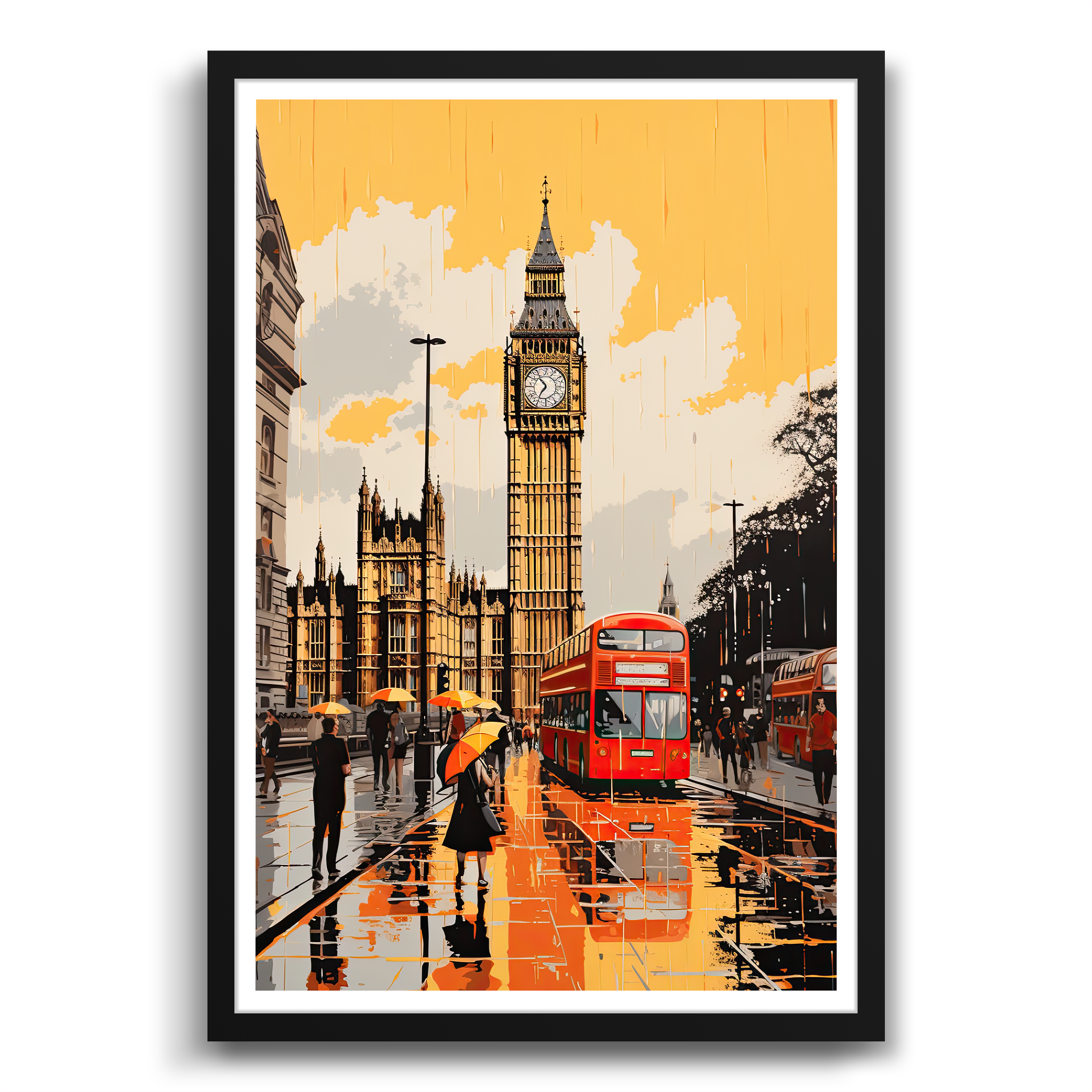 London Bustle by Big Ben Poster