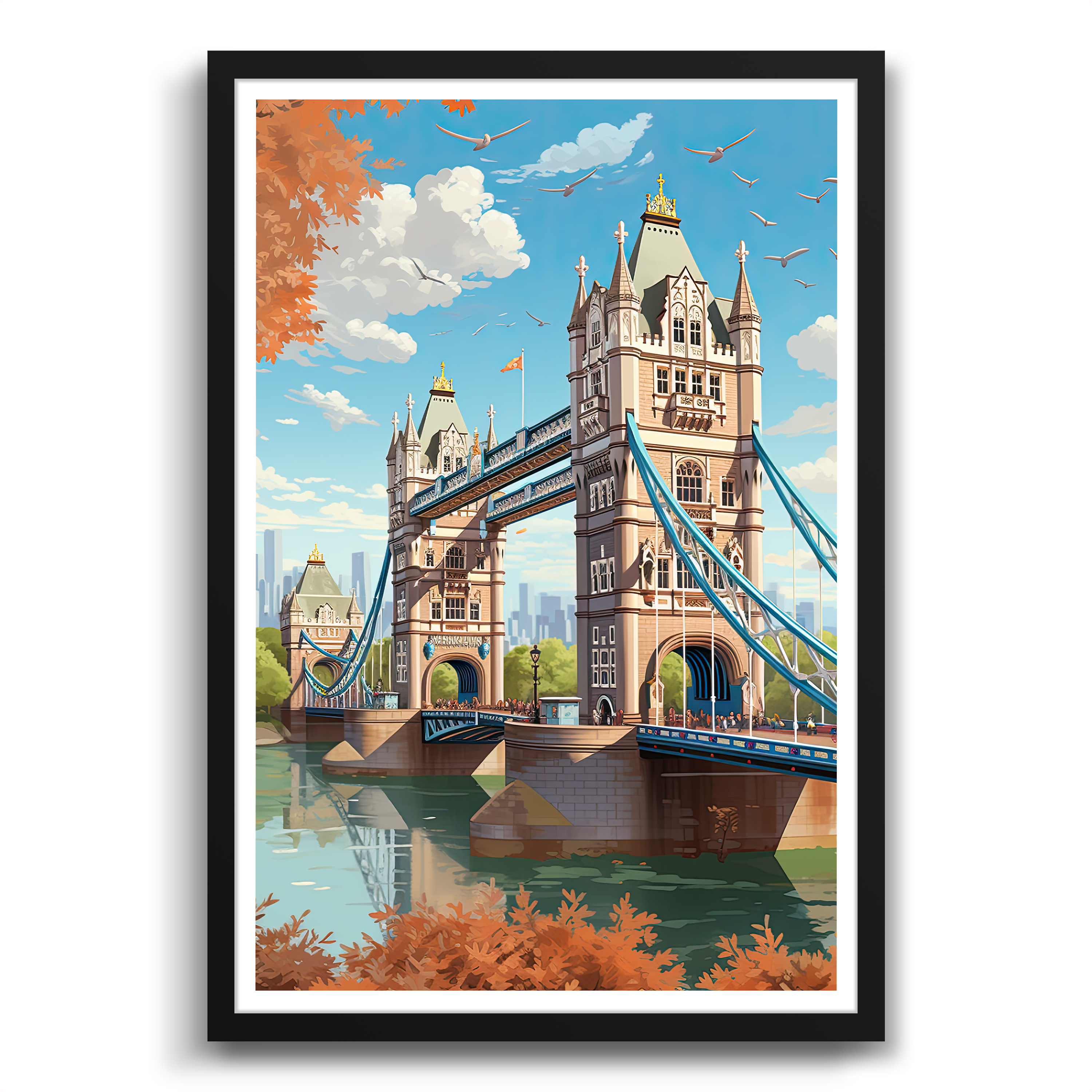 Autumn Awakening of Tower Bridge Poster