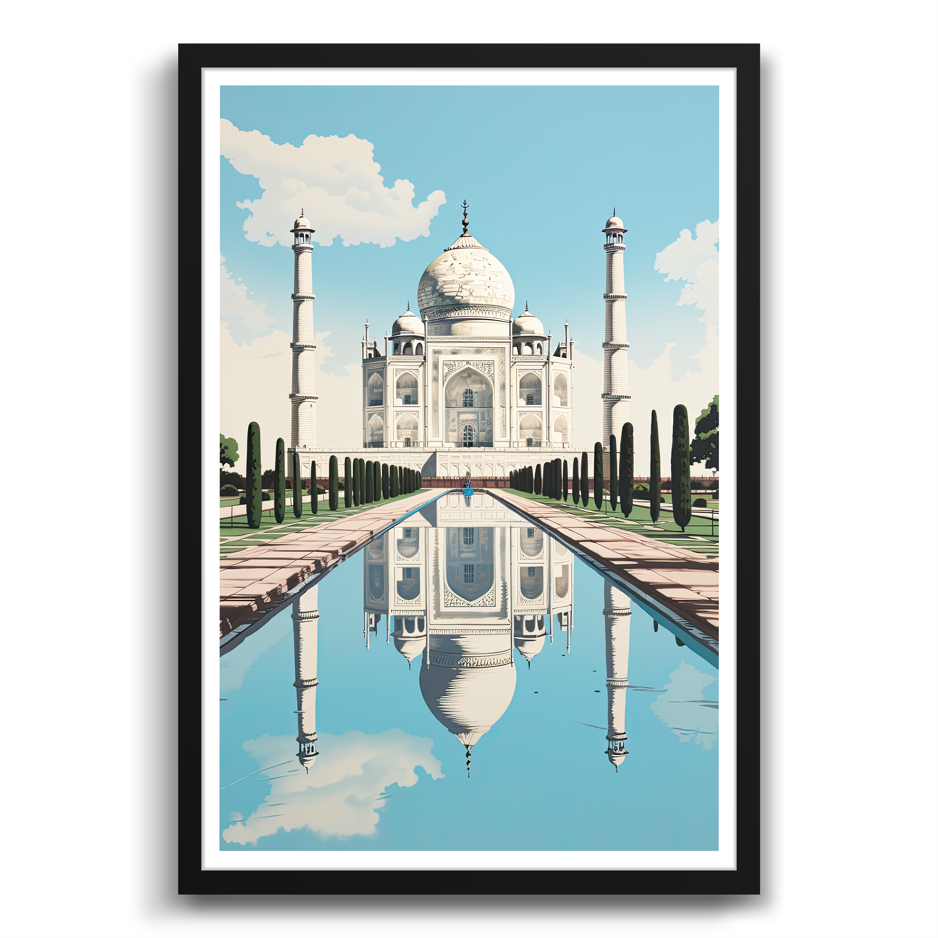 White Marble Taj Mahal poster