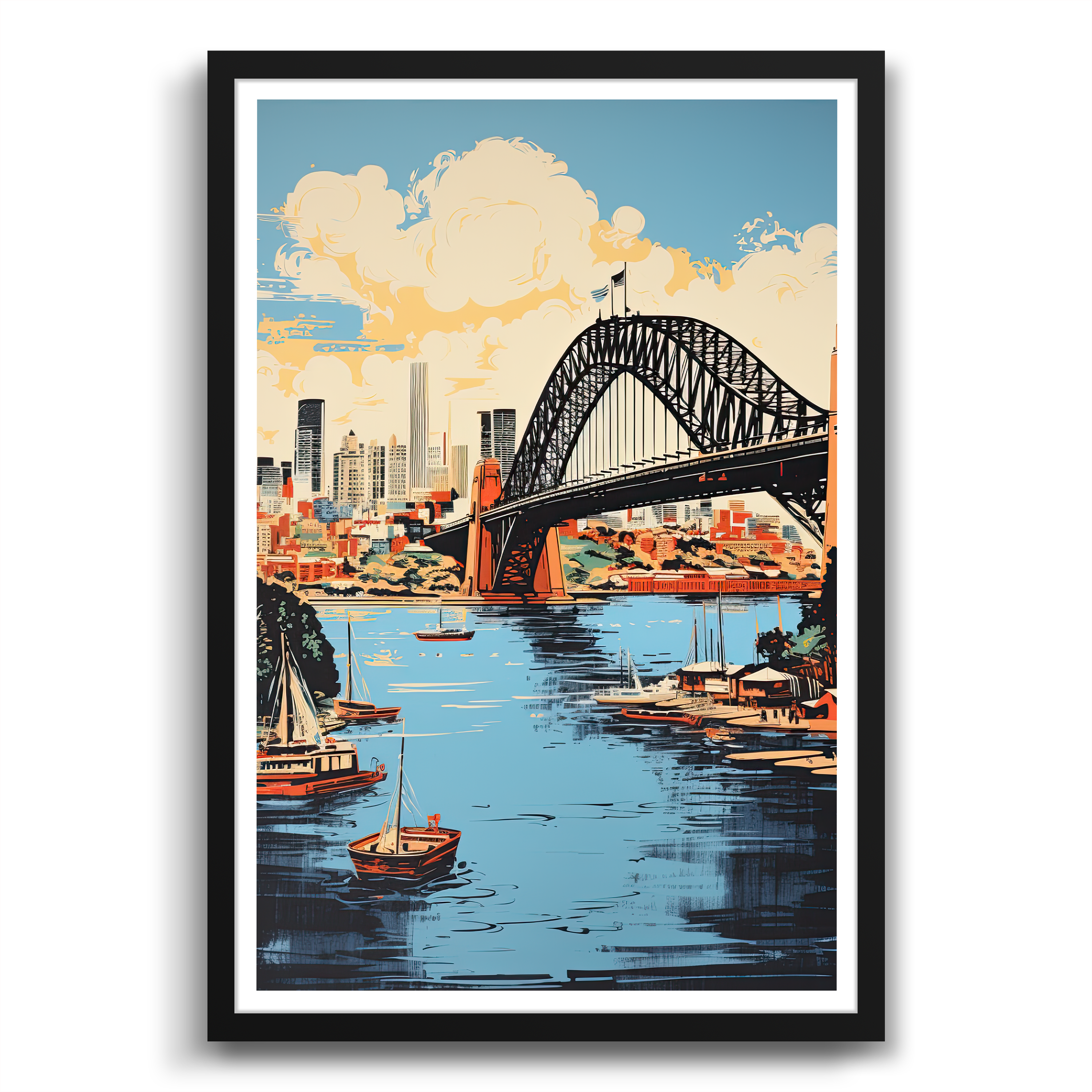 Vintage Sydney Harbour Bridge poster