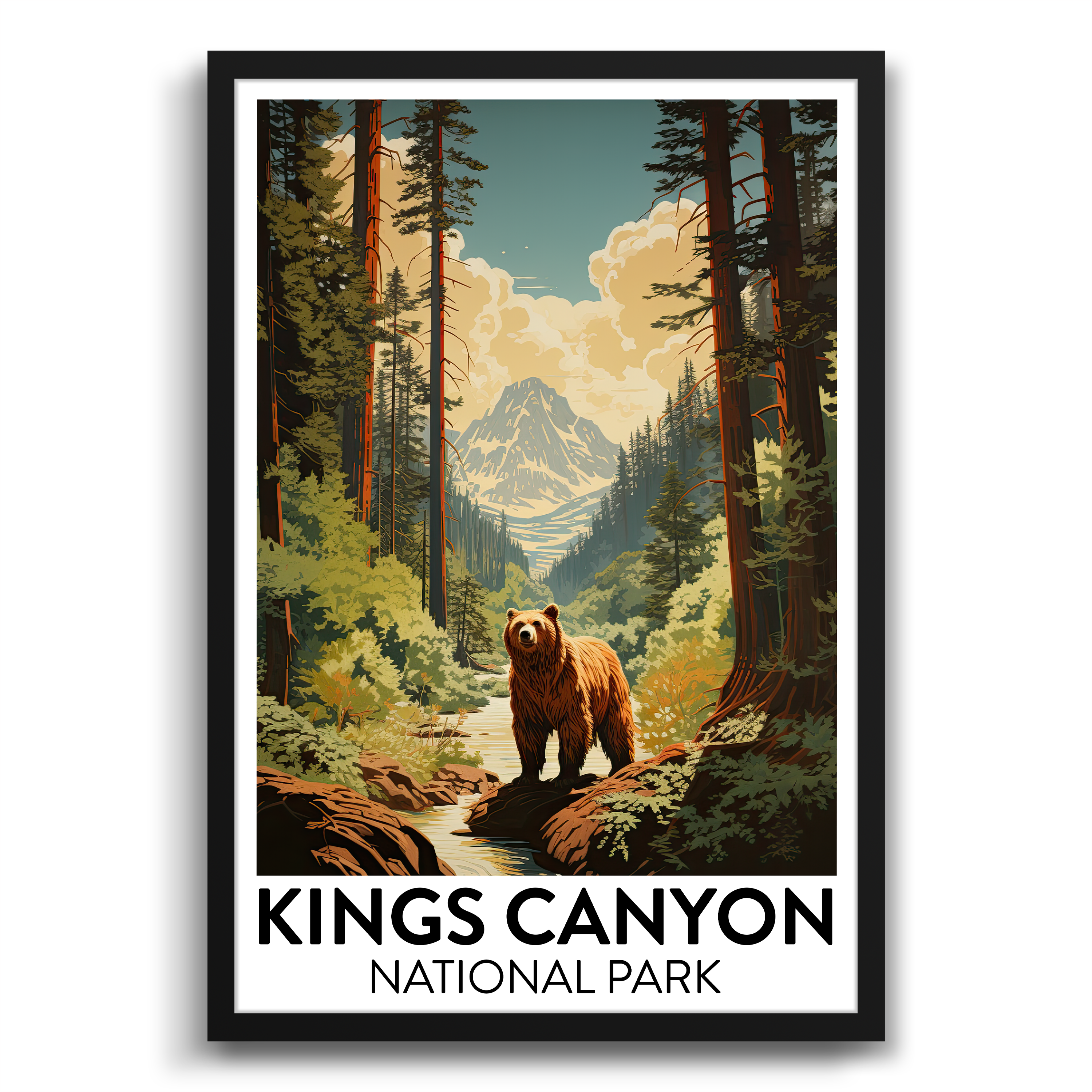 bear in kings canyon poster