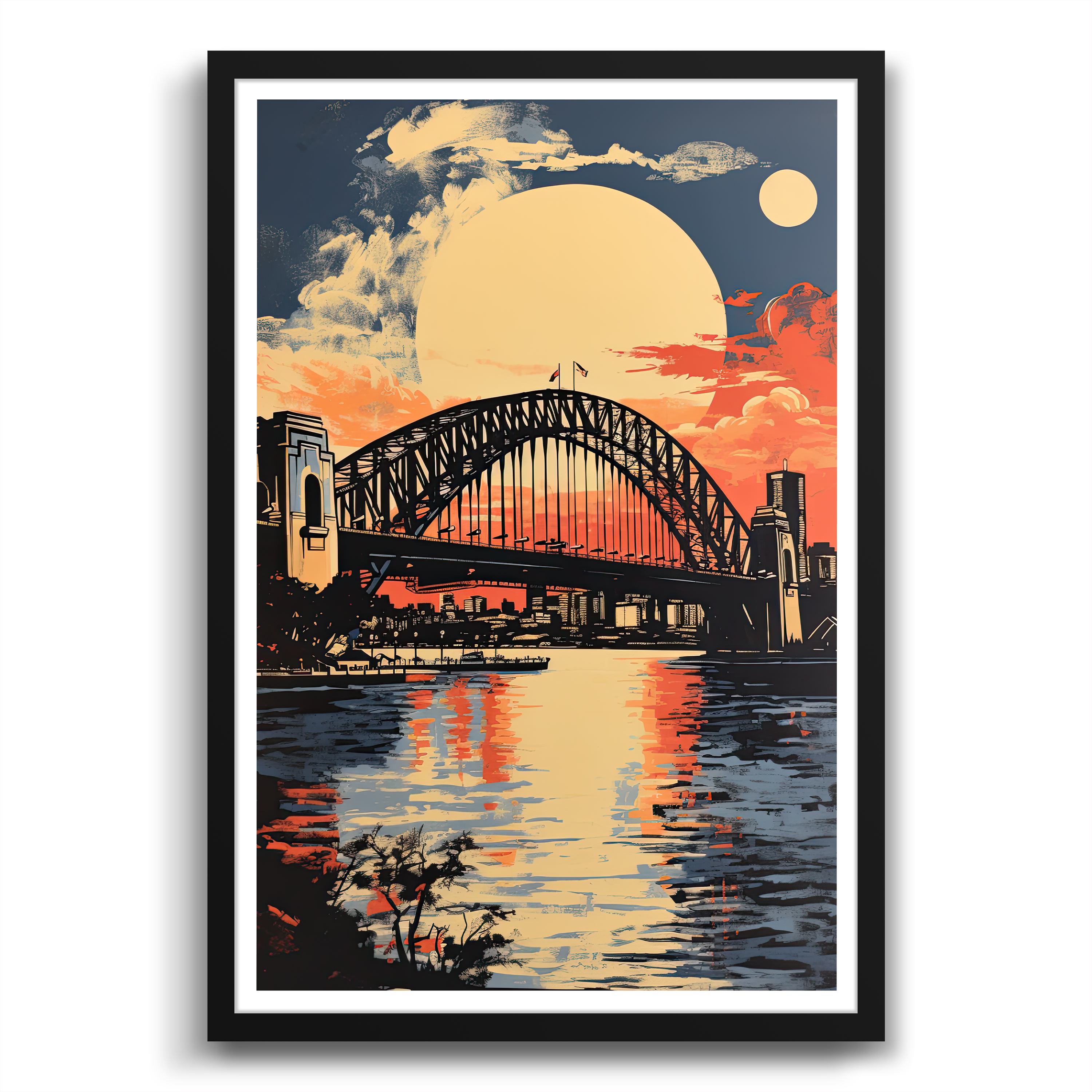 Sydney Harbour Bridge In The Moonlight poster