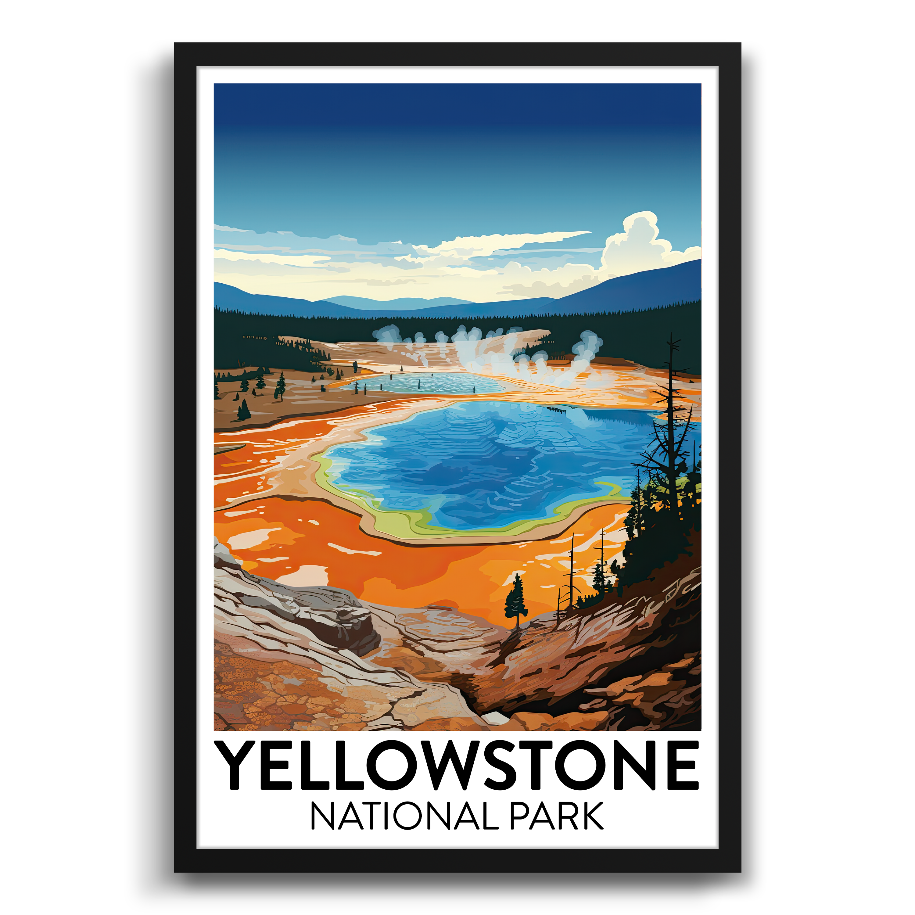Grand Prismatic Spring Poster Yellowstone National Park 