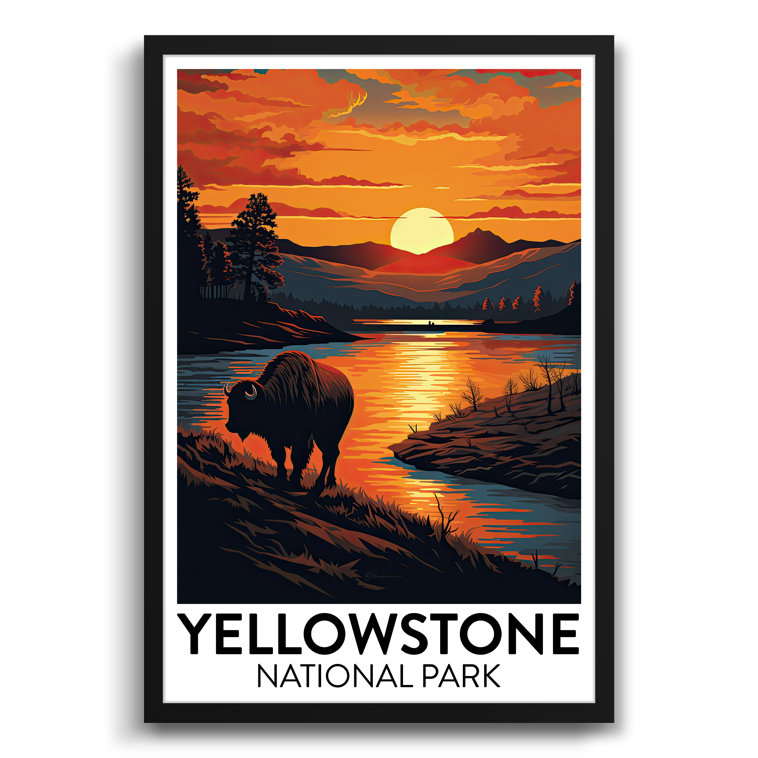 yellowstone national park postr